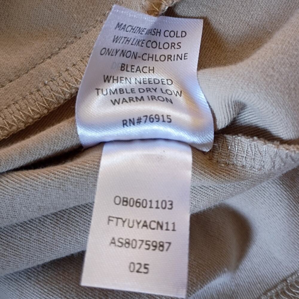 Appleseeds Cotton Lounge Set 2 Pc Zip Top Pants Pockets Comfort Wear L Neutral - Picture 12 of 13